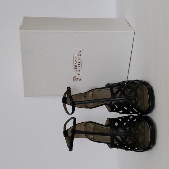 Versace Collection T-Strap Sandals *RARE* - Picture 2 of 13